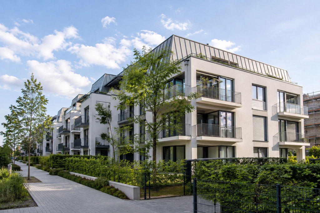 Mehrfamilienhaus mit moderner Fassade in Freiburg
